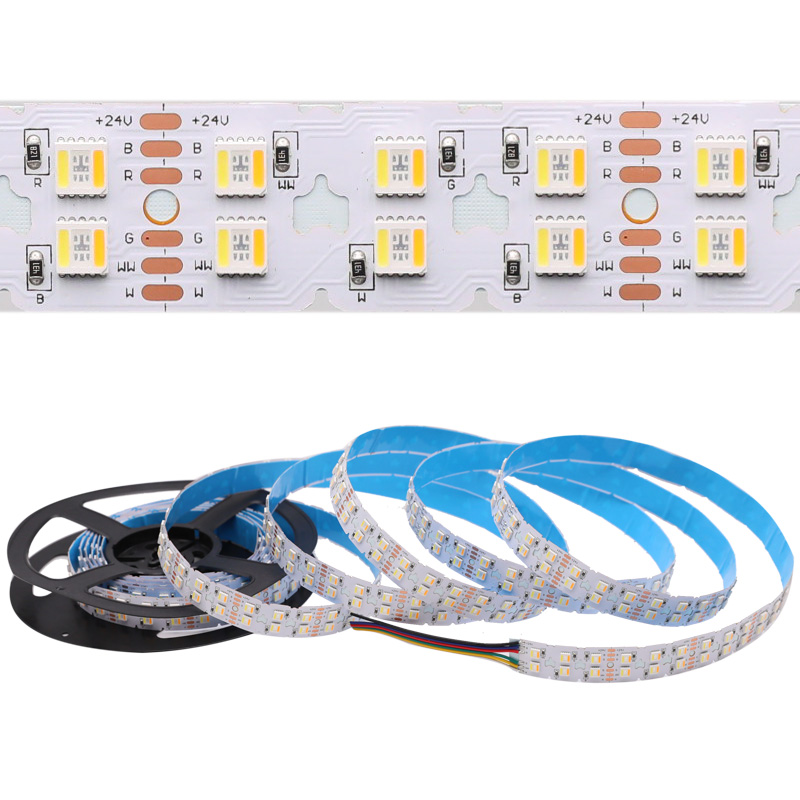 24V 2 Row 5-in-1 Full Color Tuning More Flexible S RGBCW LED Strip 24V 2 Row 5-in-1 Full Color Tuning More Flexible S RGBCW LED Strip